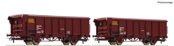 Roco 6600082 - H0 - 2-tlg. Set Rolldachwagen Tms, FS, Ep. IV